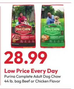Stater Bros Purina Complete Adult Dog Chow 44 lb. bag Beef or Chicken Flavor offer