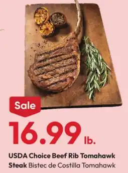 Stater Bros USDA Choice Beef Rib Tomahawk Steak offer