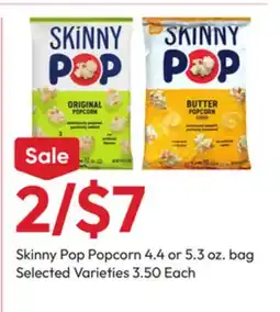 Stater Bros Skinny Pop Popcorn offer