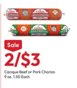 Stater Bros Cacique Beef or Pork Chorizo offer