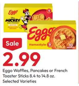 Stater Bros Eggo Waffles, Pancakes or French Toaster Sticks offer