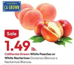 Stater Bros California Grown White Peaches or White Nectarines offer