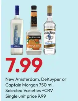 Stater Bros New Amsterdam, DeKuyper or Captain Morgan offer