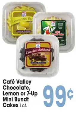 Jewel-Osco Café Valley Chocolate, Lemon or 7-Up Mini Bundt Cakes offer