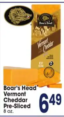 Jewel-Osco Boar's Head Vermont Cheddar Pre-Sliced offer