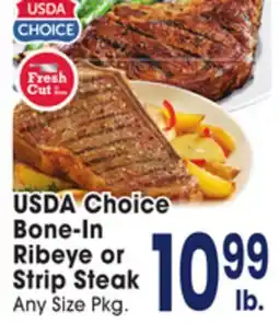 Jewel-Osco USDA Choice Bone-In Ribeye or Strip Steak offer