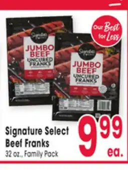 Jewel-Osco Signature Select Beef Franks offer