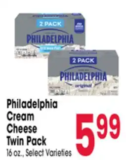 Jewel-Osco Philadelphia Cream Cheese Twin Pack offer