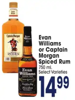 Jewel-Osco Evan Williams or Captain Morgan Spiced Rum offer