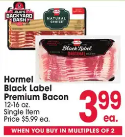 Jewel-Osco Hormel Black Label Premium Bacon offer