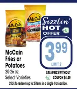 Jewel-Osco McCain Fries or Potatoes offer