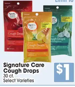 Jewel-Osco Signature Care Cough Drops offer