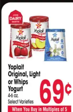 Jewel-Osco Yoplait Original, Light or Whips Yogurt offer