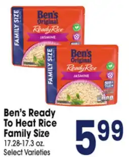 Jewel-Osco Ben's Ready To Heat Rice Family Size offer