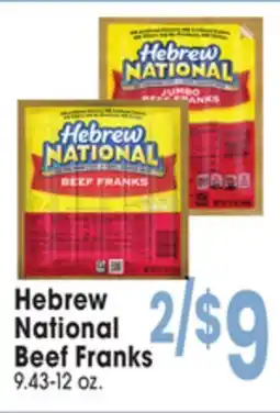 Jewel-Osco Hebrew National Beef Franks offer