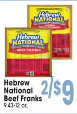 Jewel-Osco Hebrew National Beef Franks offer