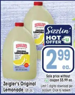 Jewel-Osco Zeigler's Original Lemonade offer
