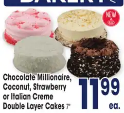 Jewel-Osco Chocolate Millionaire, Coconut, Strawberry or Italian Creme Double Layer Cakes 7 offer
