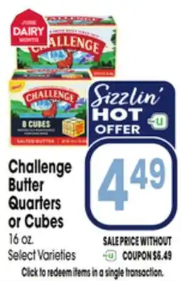 Jewel-Osco Challenge Butter Quarters or Cubes offer