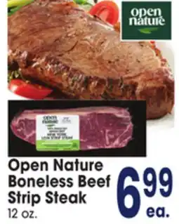 Jewel-Osco Open Nature Boneless Beef Strip Steak offer