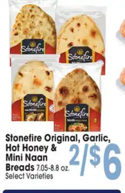 Jewel-Osco Stonefire Original, Garlic, Hot Honey & Mini Naan Breads offer