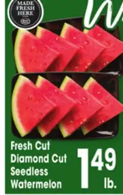 Jewel-Osco Fresh Cut Diamond Cut Seedless Watermelon offer