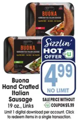 Jewel-Osco Buona Hand Crafted Italian Sausage offer