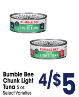Jewel-Osco Bumble Bee Chunk Light Tuna offer