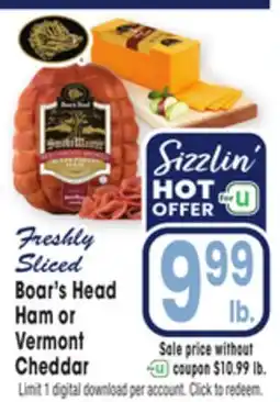 Jewel-Osco Boar's Head Ham or Vermont Cheddar offer