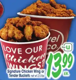 Jewel-Osco Signature Chicken Wing or Tender Buckets offer