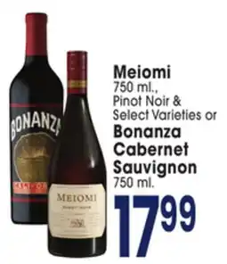 Jewel-Osco Meiomi Pinot Noir & Select Varieties or Bonanza Cabernet Sauvignon offer
