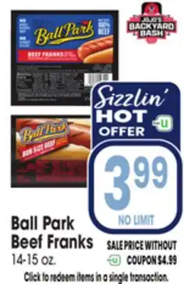Jewel-Osco Ball Park Beef Franks offer