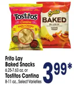 Jewel-Osco Frito Lay Baked Snacks 6.25-7.63 oz or Tostitos Cantina 8-11 oz offer
