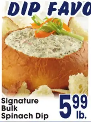 Jewel-Osco Signature Bulk Spinach Dip offer