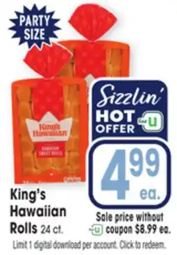 Jewel-Osco King's Hawaiian Rolls offer