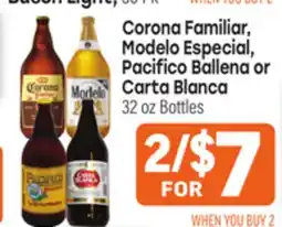 Tony’s Fresh Market Corona Familiar, Modelo Especial, Pacifico Ballena or Carta Blanca offer