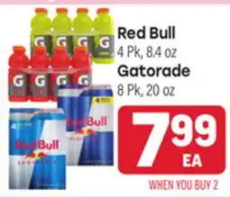 Tony’s Fresh Market Red Bull or Gatorade offer