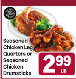 Tony’s Fresh Market Seasoned Chicken Leg Quarters or Seasoned Chicken Drumsticks offer