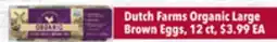 Tony’s Fresh Market Dutch Farms Organic Large Brown Eggs offer