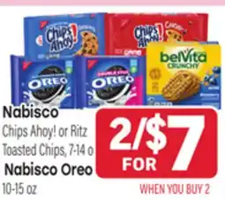 Tony’s Fresh Market Nabisco Chips Ahoy! or Ritz Toasted Chips, 7-14 or Nabisco Oreo 10-15 oz offer
