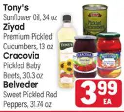 Tony’s Fresh Market Tony's , Ziyad or Cracovia or Belveder offer
