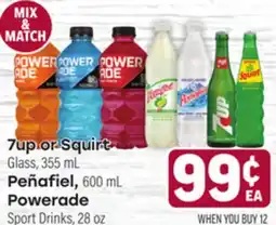 Tony’s Fresh Market 7up or Squirt, Peñafiel or Powerade offer