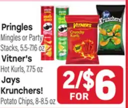 Tony’s Fresh Market Pringles, Vitner's or Jays Krunchers! offer