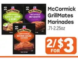 Tony’s Fresh Market McCormick GrillMates Marinades offer