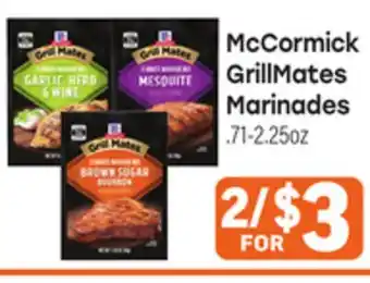 Tony’s Fresh Market McCormick GrillMates Marinades offer
