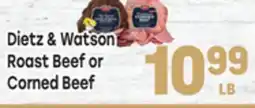 Tony’s Fresh Market Dietz & Watson Roast Beef or Corned Beef offer
