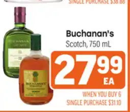 Tony’s Fresh Market Buchanan's Scotch offer