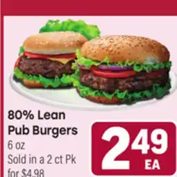 Tony’s Fresh Market 80% Lean Pub Burgers offer
