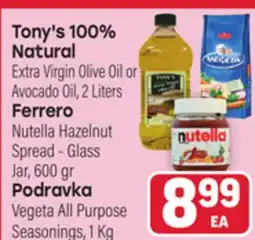 Tony’s Fresh Market Tony's 100% Natural, Ferrero or Podravka offer