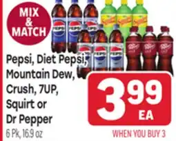 Tony’s Fresh Market Pepsi, Diet Pepsi, Mountain Dew, Crush, 7UP, Squirt or Dr Pepper offer